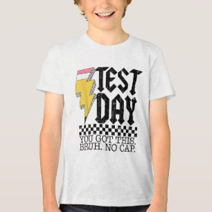 Testing Day Bruh Es ist Testtag Sie diesen Teache  Tri-Blend Shirt