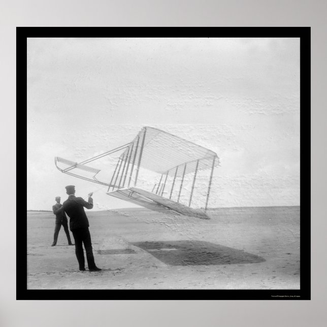 Testing Glider Wilbur und Orville 1901 Poster (Vorne)