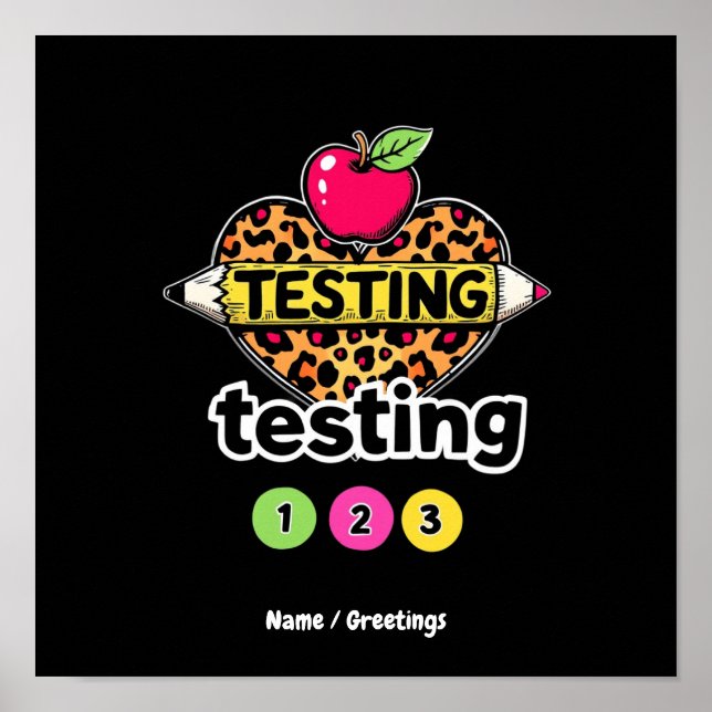 Testing Testing 123 Leitfaden für einen erfolgreic Poster (Vorne)