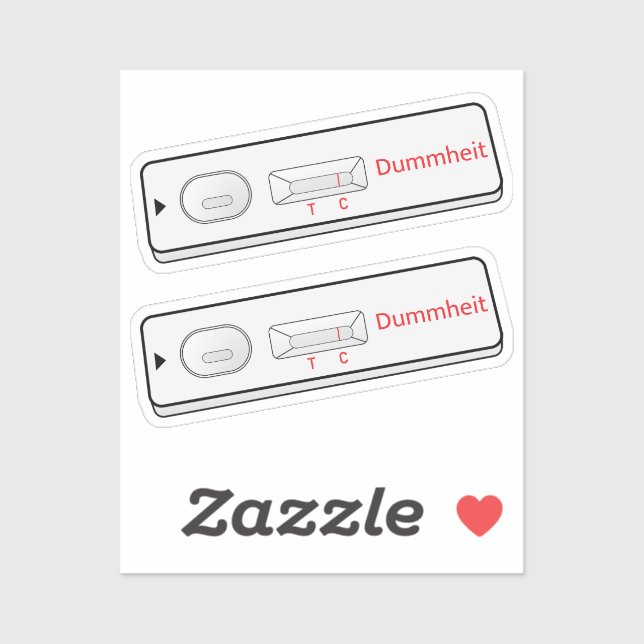 Testkit stupidity Covid 19 Coronavirus Corona Viru Aufkleber (Blatt)