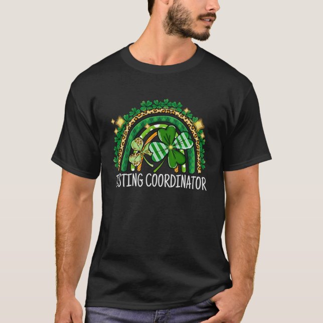 Testkoordinator Rainbow Lucky St Patrick's Day T-Shirt (Vorderseite)