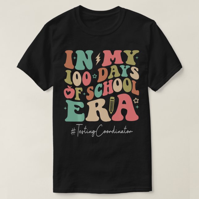 Testkoordinator zum 100. Schultag T-Shirt (Design vorne)