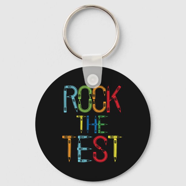 Testlehrer Testtag Funny Testday Teache Schlüsselanhänger (Vorderseite)