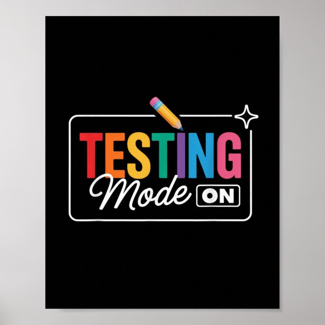 Testmodus am Testtag Poster (Vorne)