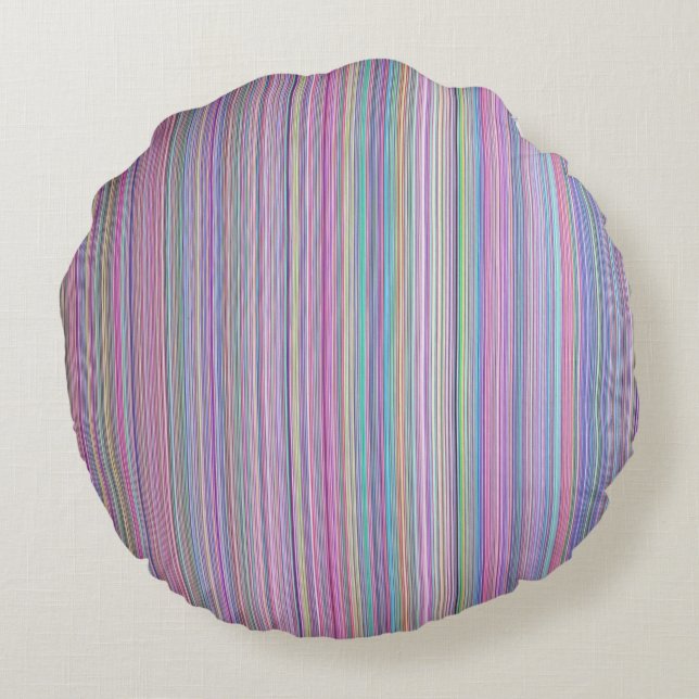 Testmuster für den defekten Fernsehbildschirm Rundes Kissen (Rückseite)