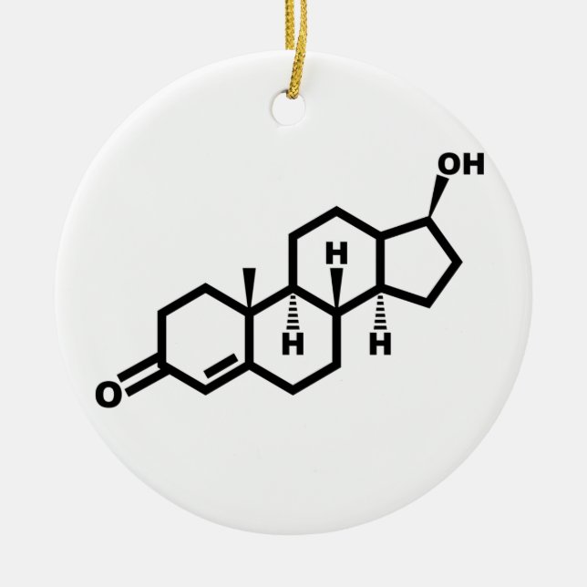 Testosteron Keramik Ornament (Vorne)
