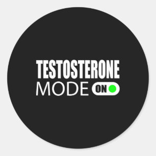 Testosteron-Modus Ein Runder Aufkleber