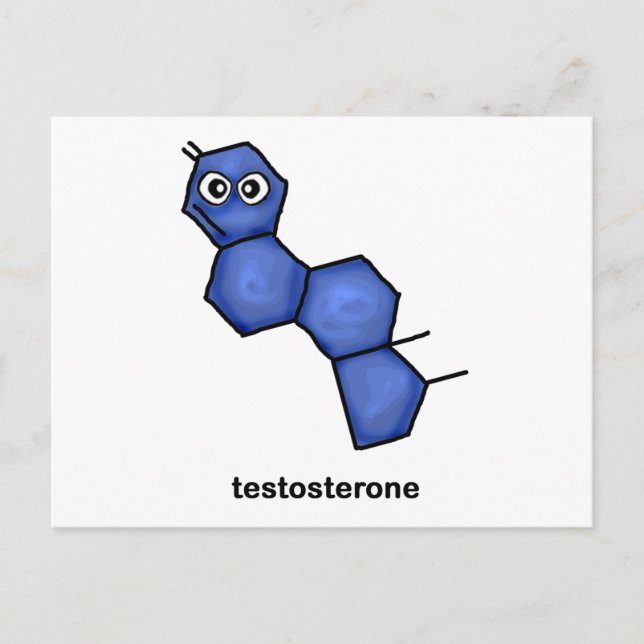 Testosteron Postkarte (Vorderseite)
