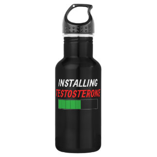 Testosteron-Wasserflasche installieren Edelstahlflasche