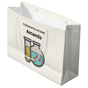 Teströhre und Beaker - Herzlichen Glückwunsch Große Geschenktüte