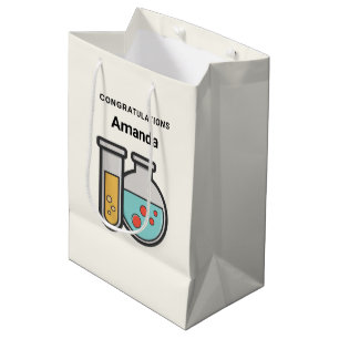 Teströhre und Beaker - Herzlichen Glückwunsch Mittlere Geschenktüte