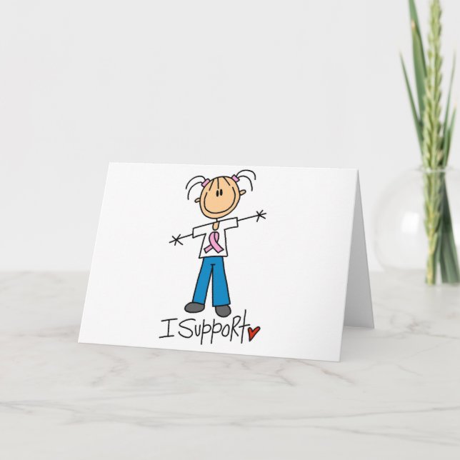 Tests und Geschenke zur Unterstützung von Brustkre Karte (Vorderseite)