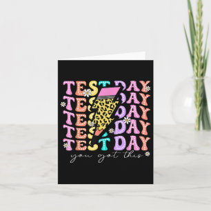 Testtag, an dem Sie dieses Teacher Testing Day Boy Karte