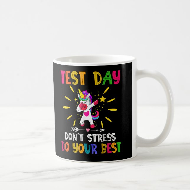Testtag des Testlehrers sonnengeblasen Kaffeetasse (Rechts)