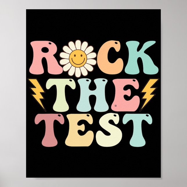 Testtag für den Retro Groovy Teacher Test Poster (Vorne)