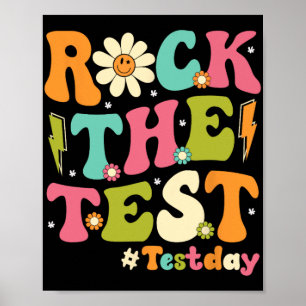 Testtag für den Retro Groovy Teacher Testtag Poster