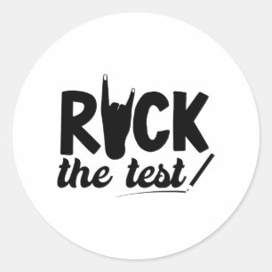 Testtag für Lehrer Runder Aufkleber