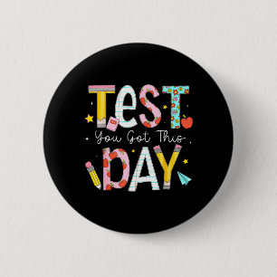 Testtag habe ich für Schüler Kinder Lehrer Staat Button