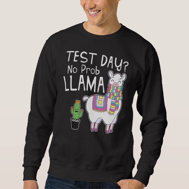 Testtag Kein Prob Llama Lehrer Testtag Sweatshirt (Vorderseite)