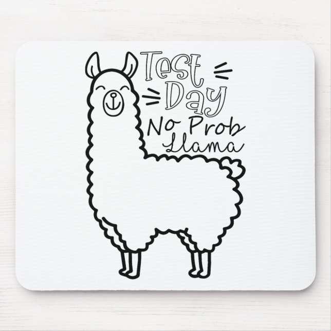 Testtag Nr. Prob-Lama Llama Lehrer Testtag Mousepad (Vorne)