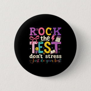 Testtag Rock den Test, keine Stress, mach deine Sa Button