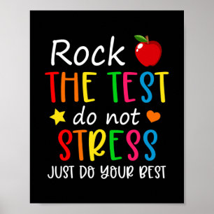 Testtag Rock den Test Lehrer Stress nicht Poster