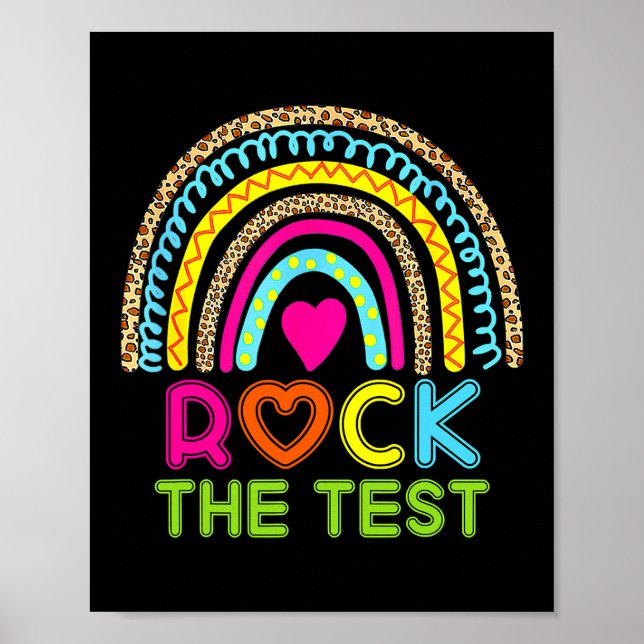 Testtag Rock den Test Lehrer Testtag Poster (Vorne)