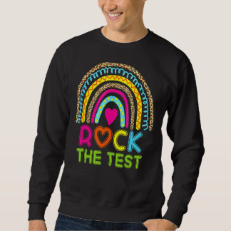 Testtag rocken den Testlehrer-Testtag-Regenbogen Sweatshirt