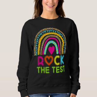 Testtag rocken den Testlehrer-Testtag-Regenbogen Sweatshirt