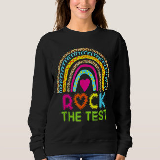 Testtag rocken den Testlehrer-Testtag-Regenbogen Sweatshirt