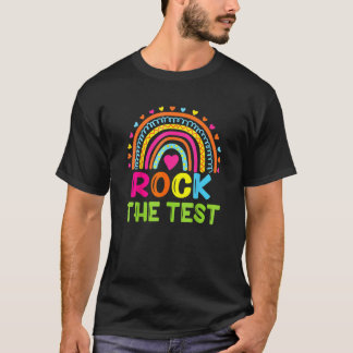Testtag rocken den Testlehrer-Testtag-Regenbogen T-Shirt