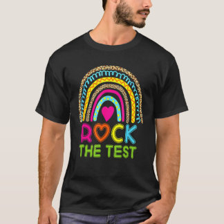 Testtag rocken den Testlehrer-Testtag-Regenbogen T-Shirt