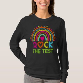Testtag rocken den Testlehrer-Testtag-Regenbogen T-Shirt