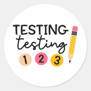Testtag Shirt Testkoordinator Shirt Lehrer Runder Aufkleber