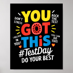 Testtag: Testen Sie den Testlehrer-Testtag, den Si Poster