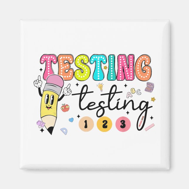 Testtag - Yall Testtag Lehrer Magnet (Vorne)