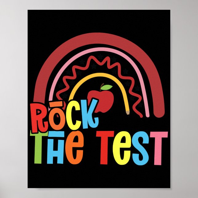 Testtag zeigt den Regenbogentest des Testlehrers a Poster (Vorne)