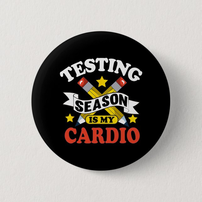 Testtagstest Shirts für weibliche Lehrkräfte Button (Vorderseite)