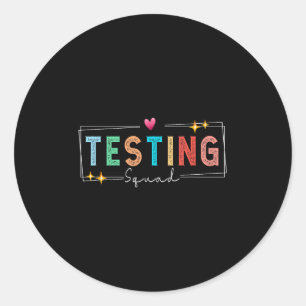 Testteam - Testtag 2024 Lehrer Motivierend Runder Aufkleber