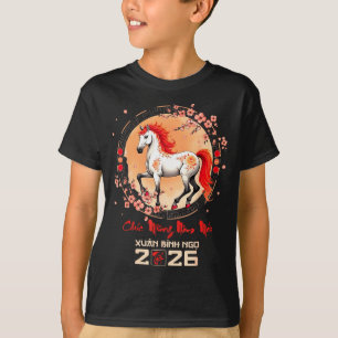 Tet 2026 Vietnamesisches Jahr Pferd Zodiak Mond Ch T-Shirt
