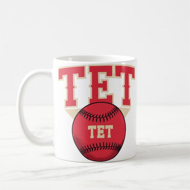 TET Baseball-Logo Kaffeetasse (Links)
