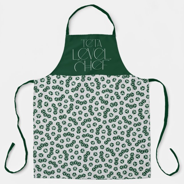 Teta Level Chef editierbare personalisierte Farbe  Schürze (Vorderseite)