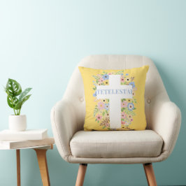 Tetelestai Throw Kissen