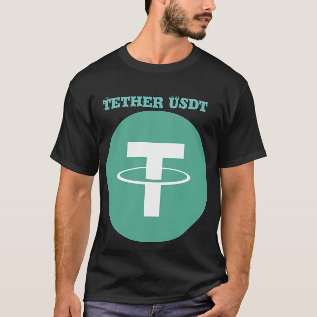 Tether USDT Cryptowährung Logo T - Shirt - Invest (Vorderseite)