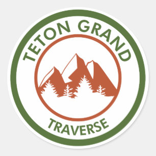 Teton Grand Traverse Runder Aufkleber