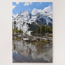Teton Mountain Stream Reflections -20x30 -1014 Stk Puzzle