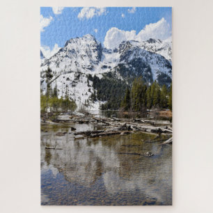 Teton Mountain Stream Reflections -20x30 -1014 Stk Puzzle