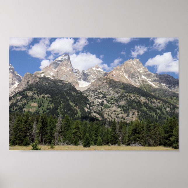 Teton Mountains im Grand Teton Nationalpark Poster (Vorne)