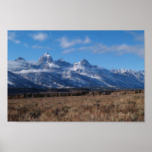 Teton Mountains im Western USA Canvas Print Poster (Vorne)
