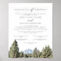 TETON National Park Heiratsurkunde